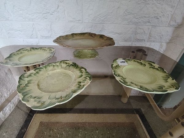 Fuente de Porcelana para Postre con Tres Platos a Juego - imagen 1