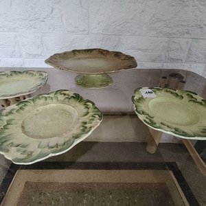 Fuente de Porcelana para Postre con Tres Platos a Juego - imagen 1