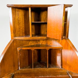 Mueble Esquinero Francés Caoba Marqueterie Bronce Patas Galbeadas - imagen 3
