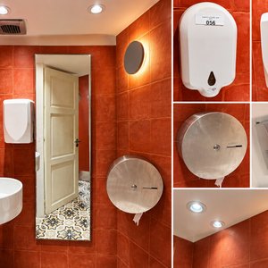 Lote anterior: Set de Baño: Extractor, Jabonera Automática, Secamanos Eléctrico, Porta Papel y Luminarias