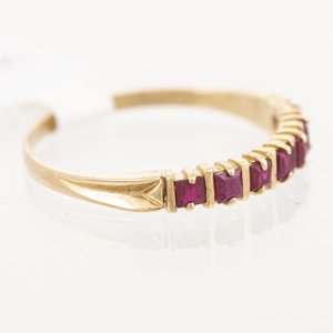 Anillo Medio Sin Fin de Oro 18k con Rubíes - imagen 2