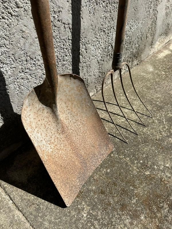 Pala ancha y horca de 4 dientes largas para la construcción - imagen 3