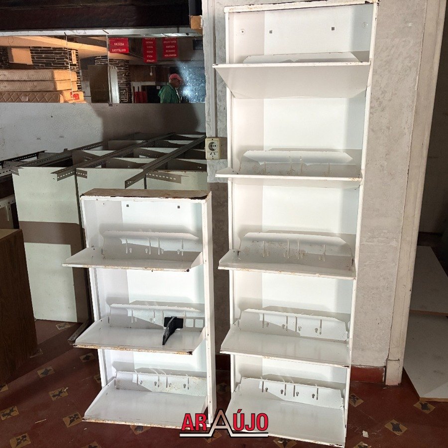 2 Zapateros Metálicos Blancos para Restaurar