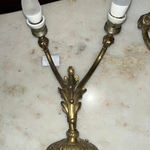Par de Lámparas de Pared de Bronce Estilo Clásico - imagen 3