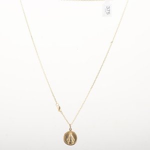 Cadena de Oro 18k con Dije de Virgen y Jesús - 43 cm - imagen 3