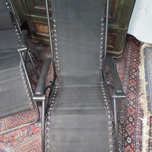 Par de Sillones Reclinables Modernos Negros - imagen 2