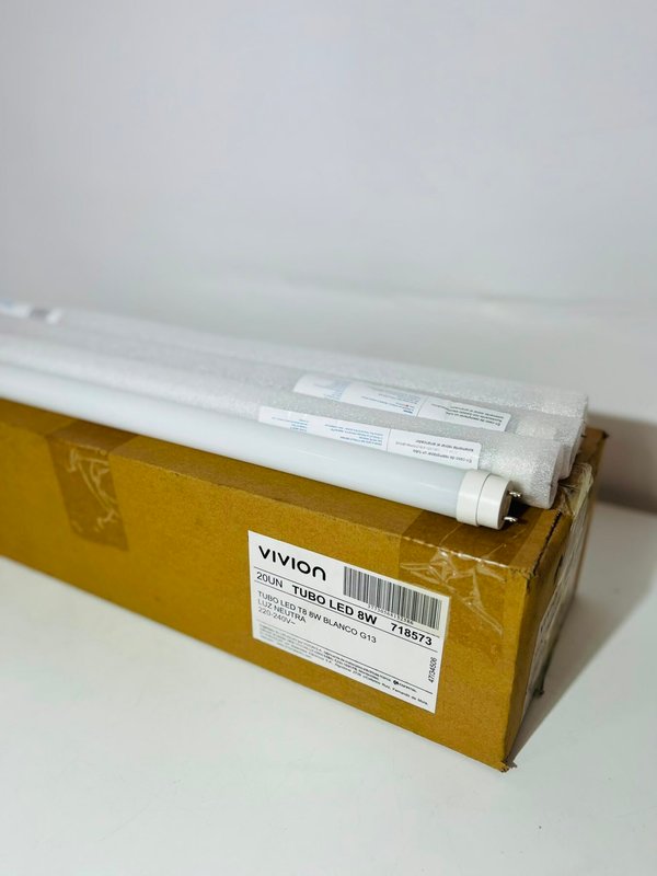 24 Tubos LED Vivion 8W Luz Neutra Blancos