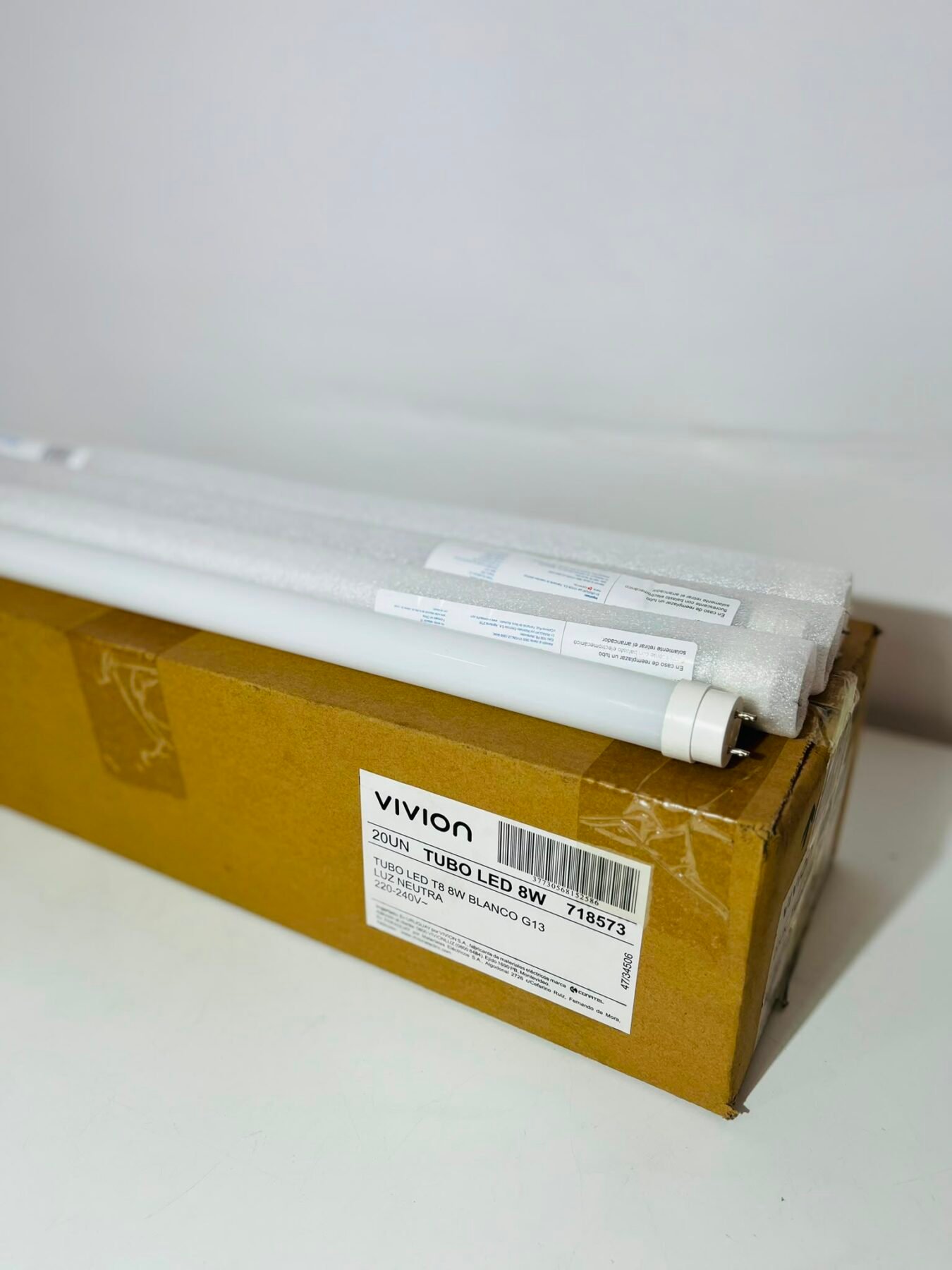 24 Tubos LED Vivion 8W Luz Neutra Blancos