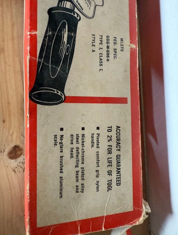 Torquimetro vintage de USA con caja original - imagen 5