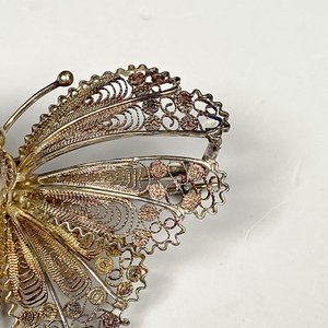 Prendedor Mariposa Filigrana Plata Vermeil - imagen 4