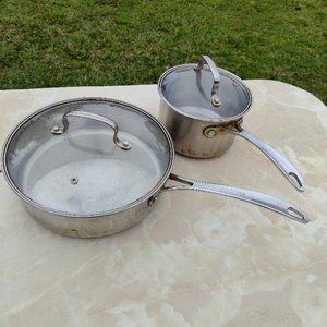 Set de Sartén y Cacerola con Tapas de Vidrio Usados - imagen 2