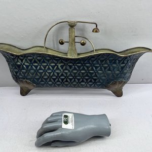 Adorno Decorativo Vintage Estilo Bañera con Grifería Metálica - imagen 2