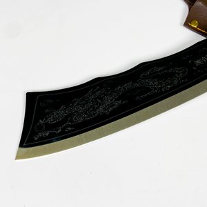 Cuchillo hoja de acero labrada 19 cm ,con vaina - imagen 4