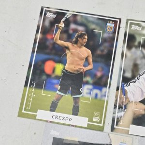 Tarjetas Topps Focus Argentina x5: Crespo, Sorín, Agüero, Martínez, Mastantuono - imagen 2