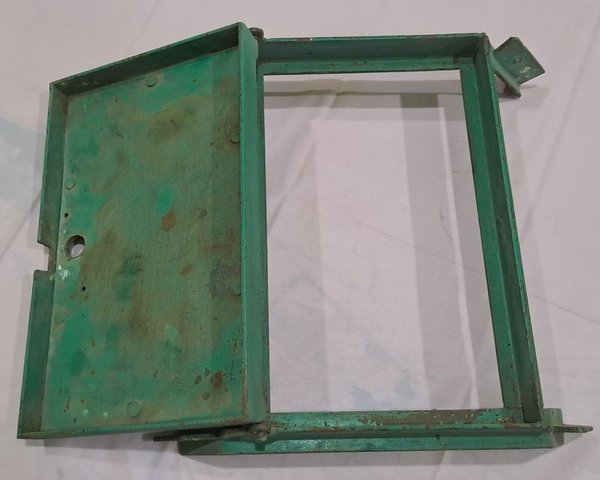 Puerta de caja fuerte en hierro de fundición antigua - imagen 2