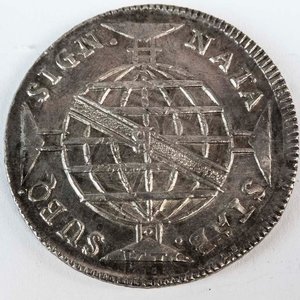 Moneda de Plata Brasileña 960 Reis de 1814 - Príncipe Regente Juan VI - imagen 2