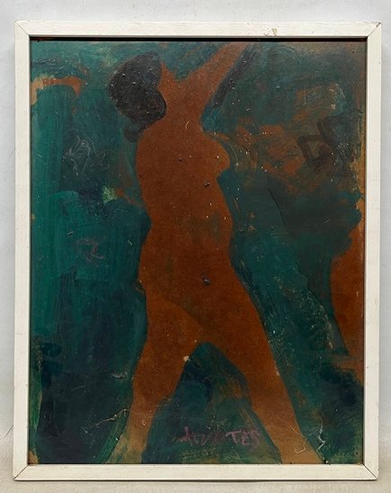 Pintura de Hugo Nantes: Desnudo en Oleo sobre Fibra