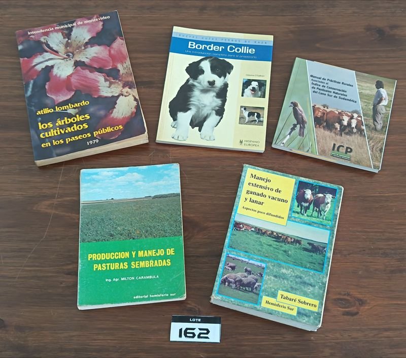 Lote de 5 Libros Técnicos y de Historia: Veterinaria, Ganadería, Pasturas, Botánica y Razas