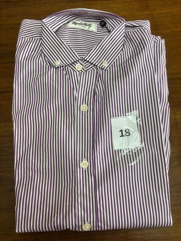 Camisa Rayada Morada Talle S Nueva - imagen 1