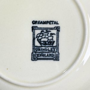 Cinco Platos Hondos de Porcelana Inglesa Grindley Creampetal con Decorado Floral - imagen 4