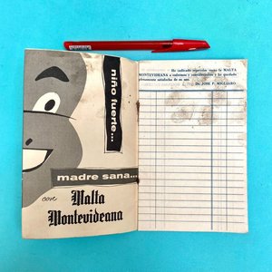 Cuaderno de Crecimiento Malta Montevideana Publicidad Vintage Mediados Siglo XX - imagen 3