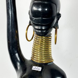 Escultura "Dama Africana" en Metal y Bronce por Karl Hagenauer (circa 1970) - imagen 3
