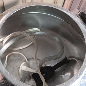Samovar Eléctrico de Metal Plateado con Cable - imagen 7