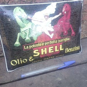 Lote siguiente: Chapa Publicitaria Vintage Shell Olio & Benzina Años 90