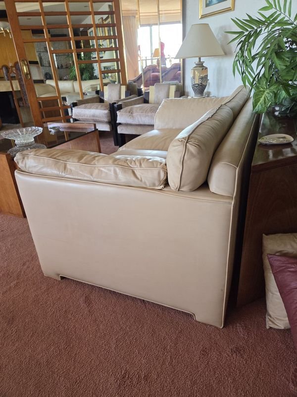 Sillón de 2 cuerpos en cuero legítimo para decorar tu hogar - imagen 3