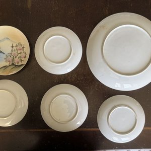 Conjunto de Platos Orientales Pintados a Mano con Paisaje y Monte Fuji - imagen 8