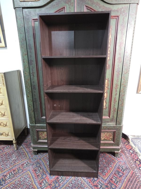 Estantería Moderna Simil Madera Oscura