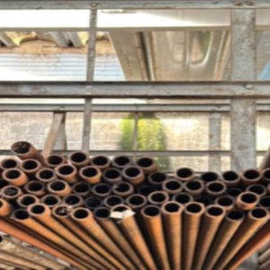 Lote siguiente: Lote de 66 caños de hierro de 29mm de diámetro y 2mm de espesor