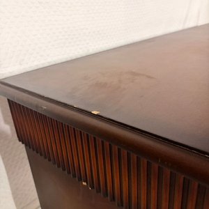 Gran Mostrador/Consola de Madera con Labrados y Patas de León Doradas - imagen 2