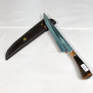 Cuchilla Tatu de 23 cm con Vaina de cuerina y Mango Marrón - imagen 1
