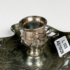 Palmatoria Art Nouveau WMF de Metal Plateado con Mariposa - imagen 3