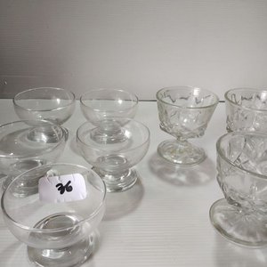 Set de 5 Compoteras de Vidrio Labrado y Liso - imagen 1