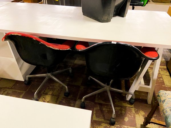 Sillas de Oficina Giratorias con Respaldo Alto y Asiento Rojo