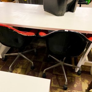 Sillas de Oficina Giratorias con Respaldo Alto y Asiento Rojo - imagen 1