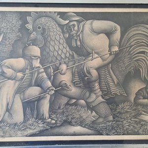 Lote anterior: Cuadro "El Gallo" de Nelson Romero, 43 x 30 cm