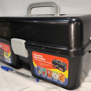 Valija Multiuso Negra con Bandejas Rebatibles para Pesca o Herramientas - imagen 3