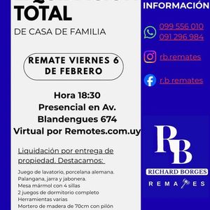 ✅LIQUIDACION TOTAL CASA DE FAMILIA POR ENTREGA DE PROPIEDAD,✅HACEMOS ENVÍOS ATODO EL PAÍS✅POR MÁS CONSULTAS 091296984