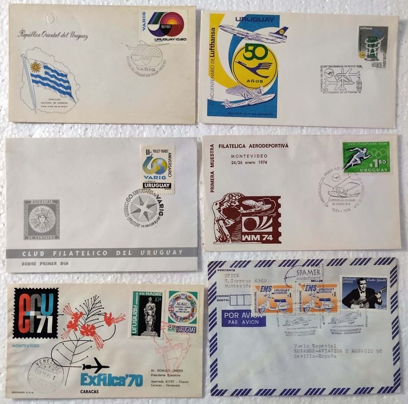 Colección de Sobres de Primer Día de Aviación Uruguaya - imagen 1