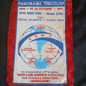 Lote siguiente: Banderín "Panorama Tricolor" CX 40 Radio Fénix (1966-1981)