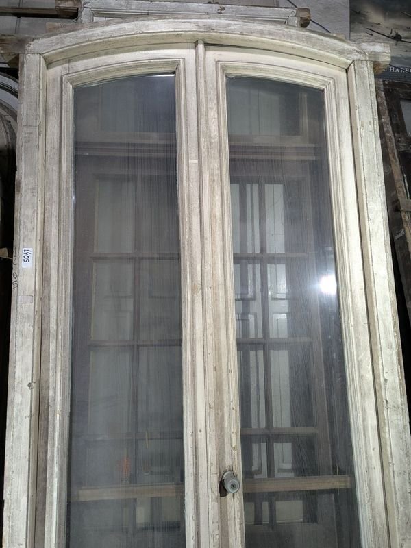 Puerta de cedro con vidrios biselados y marco de pinotea - imagen 2