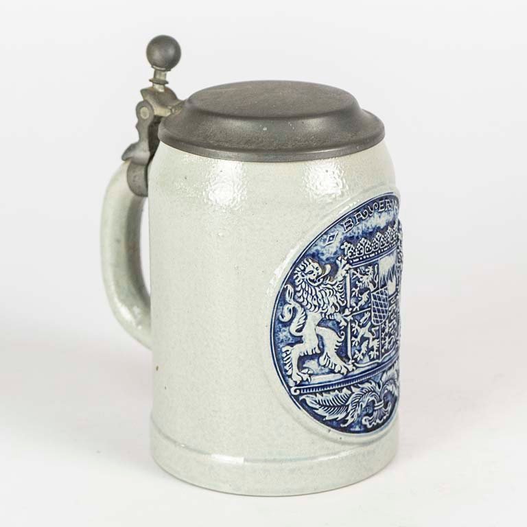 Jarra de cerveza alemánica con tapa de peltre - imagen 2