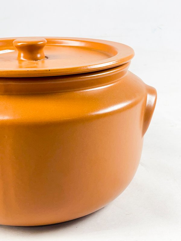 Olla cerámica marrón para decoración - imagen 3