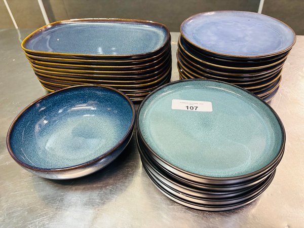 Lote de Vajilla: Bandejas, Platos Llanos y Bowl
