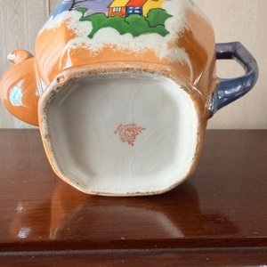 Juego de Té de Porcelana Esmaltada con Escena Rural - imagen 2