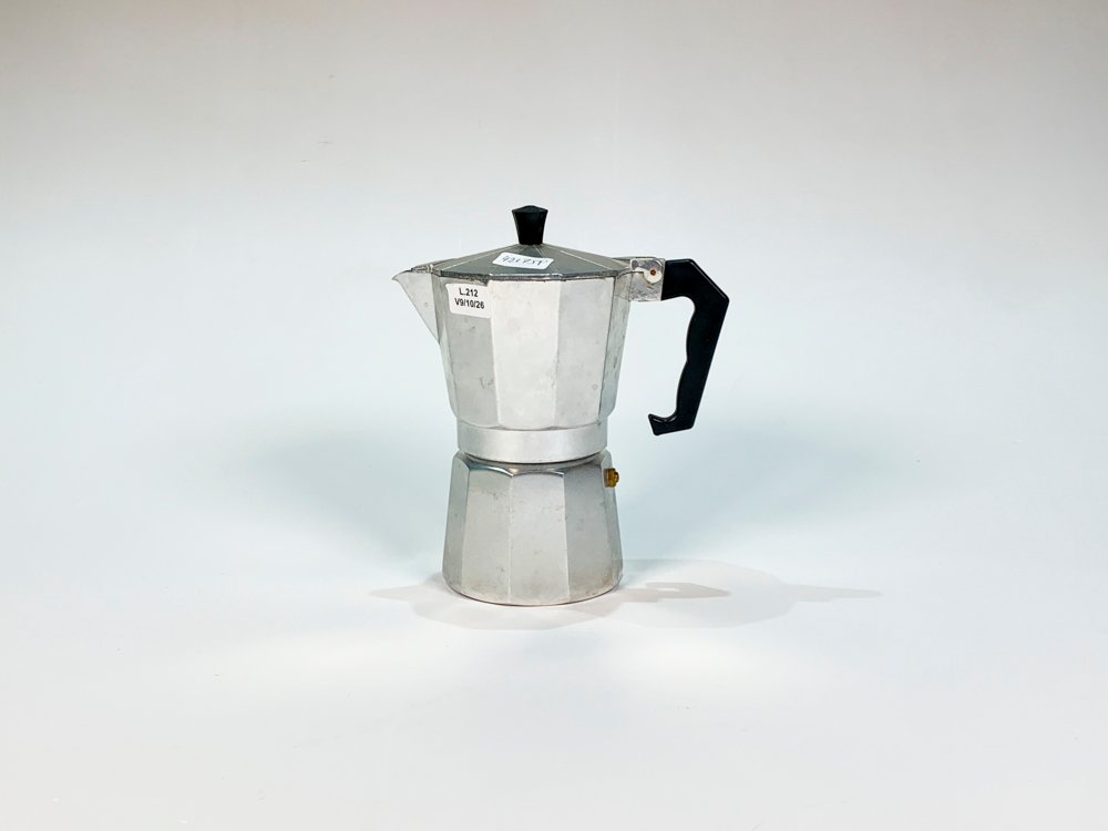 Cafetera Italiana de Aluminio con Tapa Abatible - 16 cm
