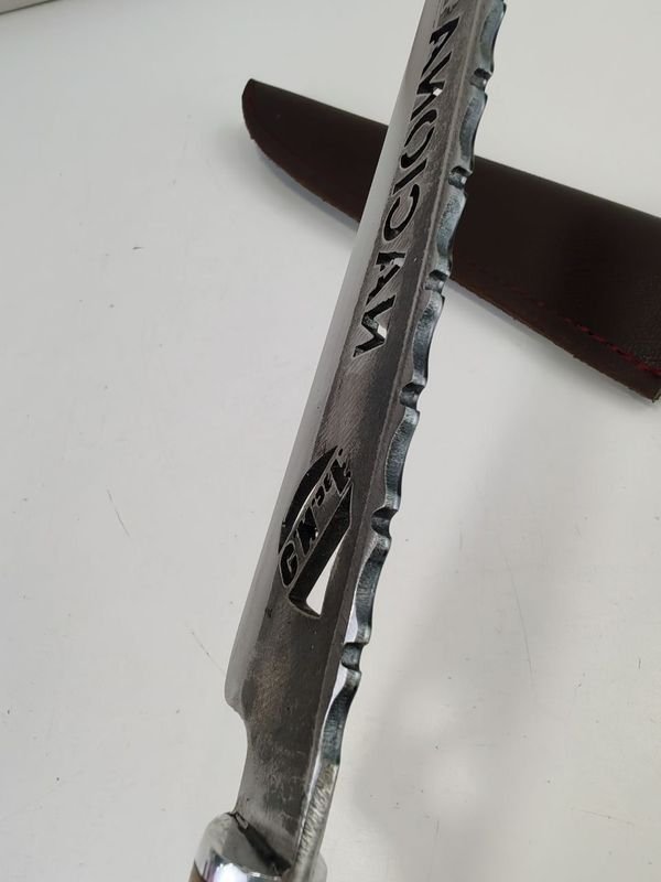 Cuchillo Criollo de Acero con Manija de Cuero - imagen 5
